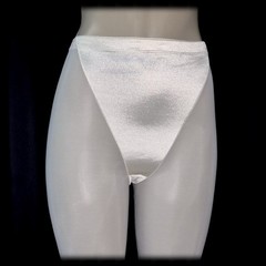 Vintage GOLD Satin GIRDLE Shaper Pants SHEER Nylon TIGHT Long Leg SPANDEX ~ L