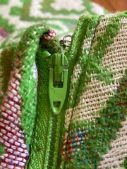 Vintage 1960s 1970s Mod Green Red Ivory Tapestry Mini Skirt Jacket Set Women’s S