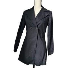 New With Tags Y2K Vintage Black Blazer Mini Dress Women Size Medium LBD
