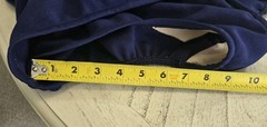Robby Len Vintage Swimsuit 18W Navy Blue White 100% Polyester Pin Up Union Made