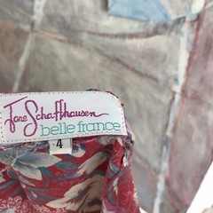 Vintage Jane Schaffhausen Belle France Floral Kneelength Wrap Skirt B SZ 4