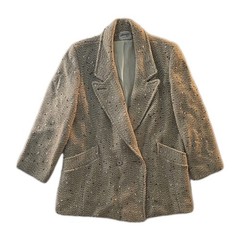Vintage Tan & Cream Artistic Coat – Size L