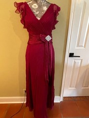 Vintage Jovani red silk Dress