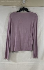 Vintage Y2K Calvin Klein Women’s Lavender Silk Knit Top Tie Front NWT Sz M
