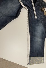 Vintage Y2K 2000s Baby Phat Cropped Capri Hip Hop Gold Cat Denim Jeans NWT 9