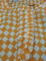 Vtg Rawson Square Sleeveless Dress Retro Orange White 1960’s