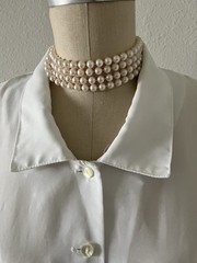 Vintage 1970s Mod Dress Navy Blue White Mock 2-Piece Secretary Style Size 10