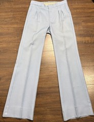 Vtg 70s Angels Flight Tobias Kotzin Light Blue Pants Womens Slim Straight 28×31