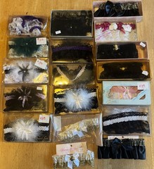 Lot of 18 Vintage Bridal Wedding Garters- New In Package Assorted Colors