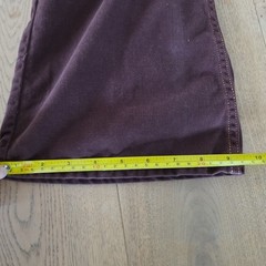 Vtg Alexander’s Bell Bottom 100% Cotton Pants Front Pockets Zippers Maroon Sz00