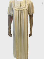 Vtg SHADOWLINE Nursing Nightgown, Embroidery, Lace NOS w/Tags S/M 80’s