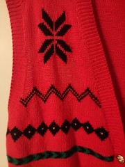 Alfred Dunner Vtg Scotty Scottish Dog Red Plaid Knit SWEATER VEST Size 2X
