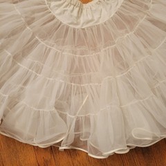 Malco Modes Vintage Crinoline Petticoat White 3 Layer Prairie Skirt Western