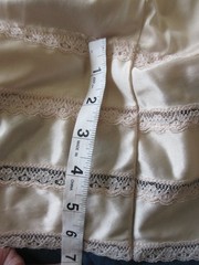 vtg 70s SEARS 84155 BEIGE NYLON LACEY full slip SISSY size 38 bust 42″ USA