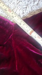 Vintage Velvet Cheongsam Vietnamese Dress Tunic Hand Painted Floral Glitter