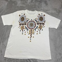 Vintage Aztec Shirt Womens Large Tribal Southwest Retro 80s 90s Native American