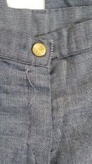 Vtg 1970s Women’s 26″x31″ Cuffed Bell Bottom Pants Blue Polyester/Cotton Blend