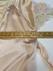 Vintage Eve Stillman M 100% Silk & Lace Robe Cut Tag Pink Romantic Designer