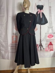 RESI HAMMERER Vintage Costume 36 38 40 Virgin Wool Designer Loden Couture 90s