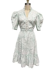 VTG Country Romance Roses Lace Floral Cottagecore Prairie Tea Party Dress 11/12