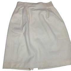 NWT Worthington Vintage Pure Wool White Pencil Skirt Size 10 Professional