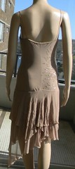 VINTAGE Seduce Cocktail Glamour Flirty Sexy Sheer Glitz Asymmetrical Dress