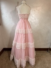 Vintage 50’s/60’s Mike Benet Formals Baby Pink Ruffled A-Line Tulle Dress