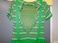 VTG 60s 70’s DRESS MINI JUMPER STRIPED KNIT POLY GREEN XS/S MOD GOGO GROOVY