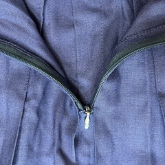 Vintage Navy Blue Pleated Midi Skirt – 30″Waist – Made in USA Schoolgirl Staple