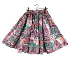 Vintage Southwest Circle Skirt Size S Tiered Western Desert