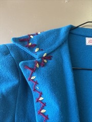 Vintage Berty 1940s-50s Embroidered Mexican Souvenir Jacket Beautiful Colors 12