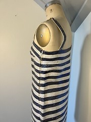 Vintage Blue And White Stripe Sequin Dress – Size 14 (M)
