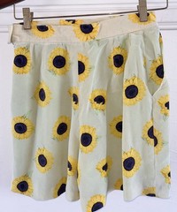 Vintage ESCADA 100% Silk Lined Sunflowers 🌻 Flowy Shorts Germany Made Sz 36 6