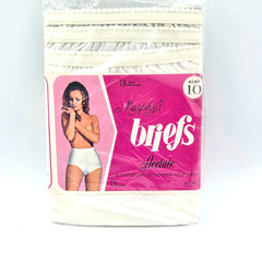 VINTAGE Women’s MURPHY’S Acetate Granny Panties Pure White Size 10 Hips 44 NEW