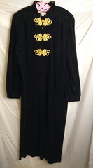 Ruth Norman NY Women’s L/ XL Nightgown velvet Robe gold Black Vintage USA