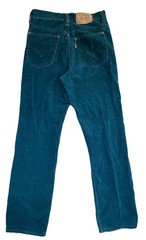 Levi’s Teal/Green Orange Tab Corduroy Straight Leg W26 L30 Student 716-1599
