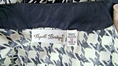 PAPELL BOUTIQUE BUTTON FRONT BLACK/WHITE CHECKERED DRESS SZ 12 POLYESTER