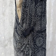 Antique 1920s Completely Beaded Flower Gown Silver Lamé Full Length Dress VTG