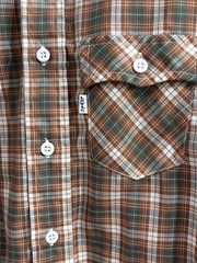 Vintage 70s Levi’s Plaid Button Up Shirt USA Youth 18 Fits Women’s XS S Brown