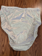 Hanes Her Way white shiny Satin Stretch Hi-Cut Brief Women’s Panties Vintage 5