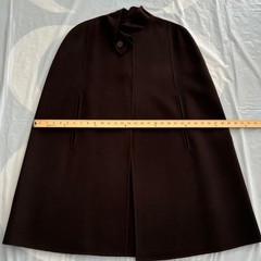 Max Studio Brown Wool Cape 1990s Unused