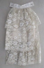 Vintage Women’s Size 8 Panhandle Slim Beige Shirt with Removable Lace Ascot