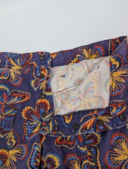 Maverick Groovy Vintage 1970 1960s Purple Cargo Pants Butterflies 13/14 BlueBell
