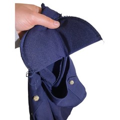 Vintage California Looks Navy Blue Button Front Dress Gold Buttons USA Made
