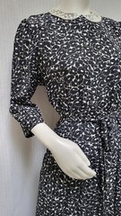 Vintage Jane Schaffhausen Belle France Floral Dress Lace Collar – Size M