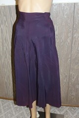 VTG 40s 50s ALDENS FADED PURPLE TAFFETA A-LINE FLIRTY SKIRT 22 1/2″ HIGH WAIST
