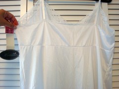 NWT Vintage Size 42 Wondermaid 1X White Long Slip 27 in. Lace Silky Antron Nylon