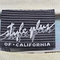 Vintage Style Plus of California Pastel Rainbow Chevron Knit Top Baggy Made USA