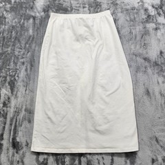 Vintage Russ Liz Claiborne Skirt Womens L 12/14 White Pull On Midi Back Slit