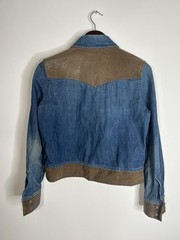 Vintage 1970s Denim Jacket Women’s Blue Snap Up Everyday Jean Western